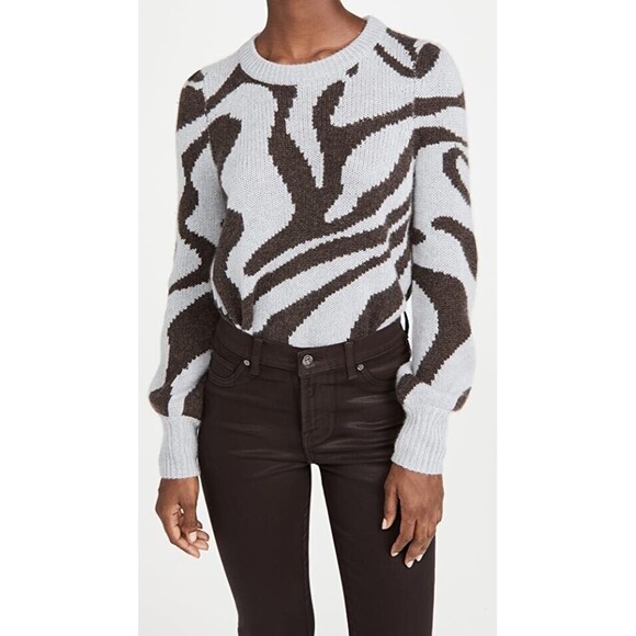 360Cashmere Persia Sweater Womens S Misty Blue Cashmere Pullover Crew Neck NWT - Picture 9 of 12